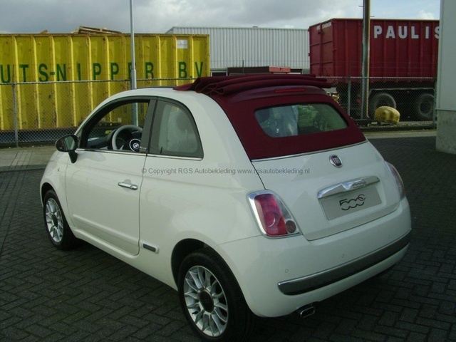 Fiat 500 Cabrio RGS Autobekleding 014 Burgundy