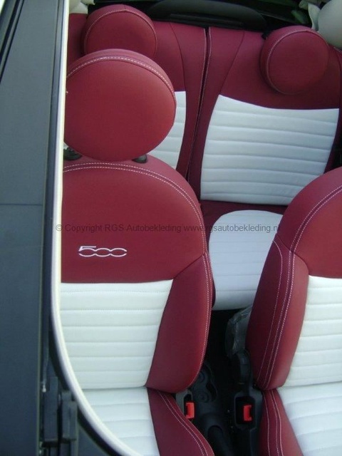 Fiat 500 Cabrio RGS Autobekleding 014 Burgundy