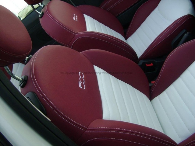 Fiat 500 Cabrio RGS Autobekleding 014 Burgundy