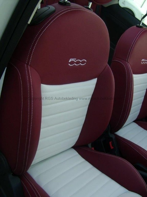 Fiat 500 Cabrio RGS Autobekleding 014 Burgundy